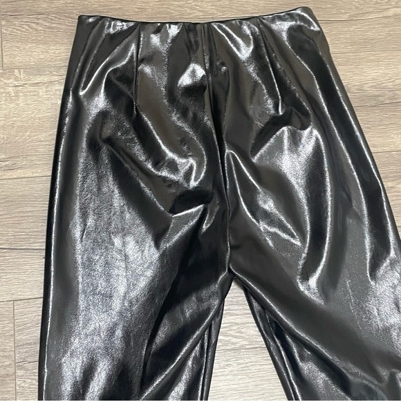 I.AM.G.I.A. Faux Leather Winona Super Shiny Circle Zip Fly Pant Black Sz L - Picture 10 of 10